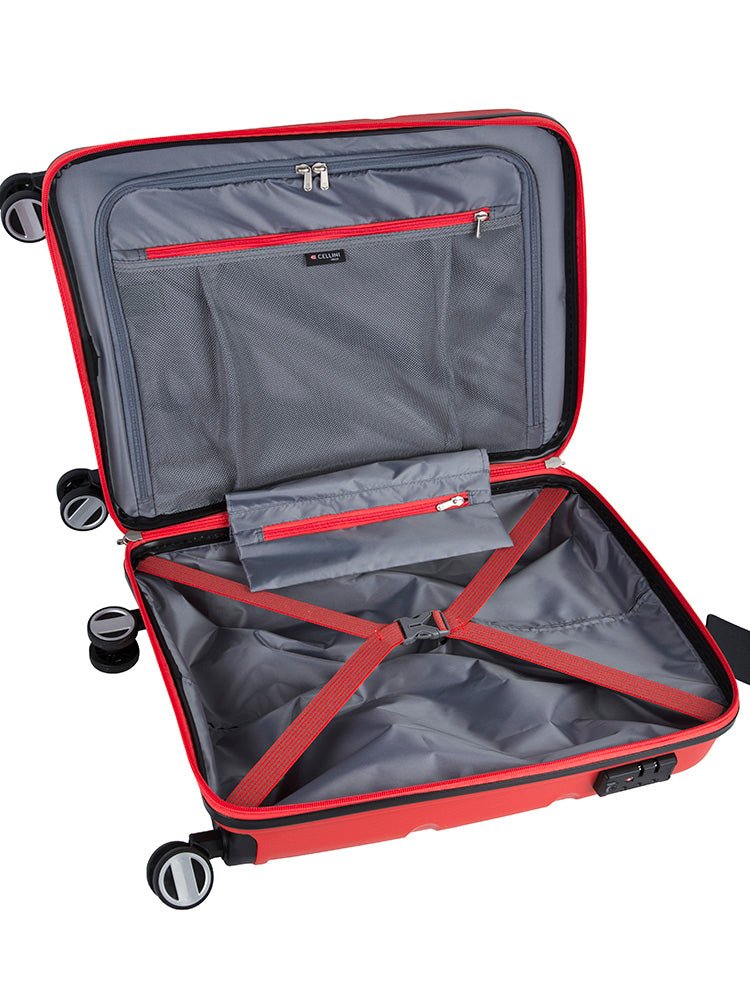 Cellini Cruze 550mm 4 Wheel Trolley Case | Orange - iBags - Luggage & Leather Bags