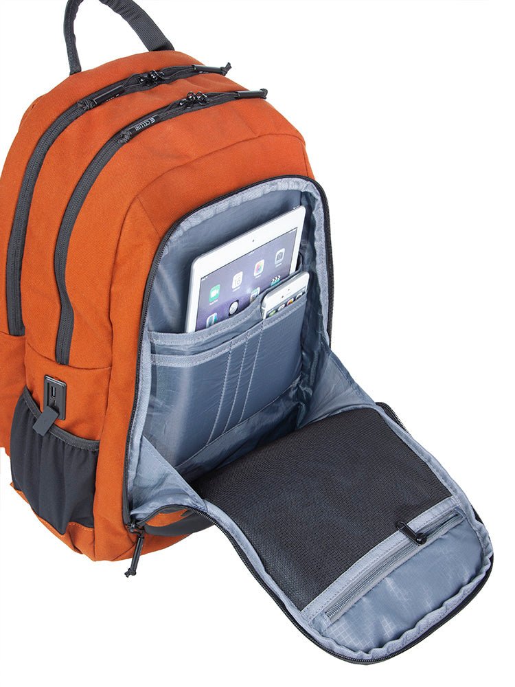 Cellini Explorer Pro Digital Pro Backpack | Rust - iBags - Luggage & Leather Bags