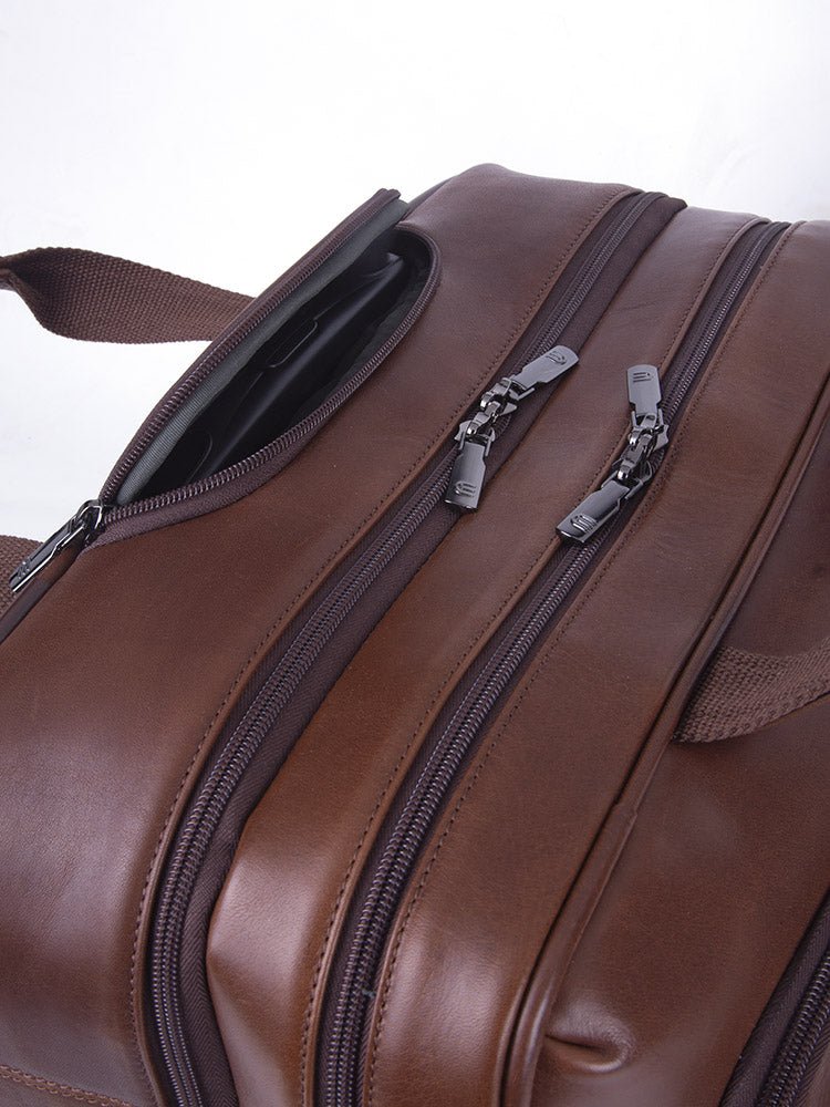 Cellini Infiniti Business Case On Wheels | Brown - iBags - Luggage & Leather Bags