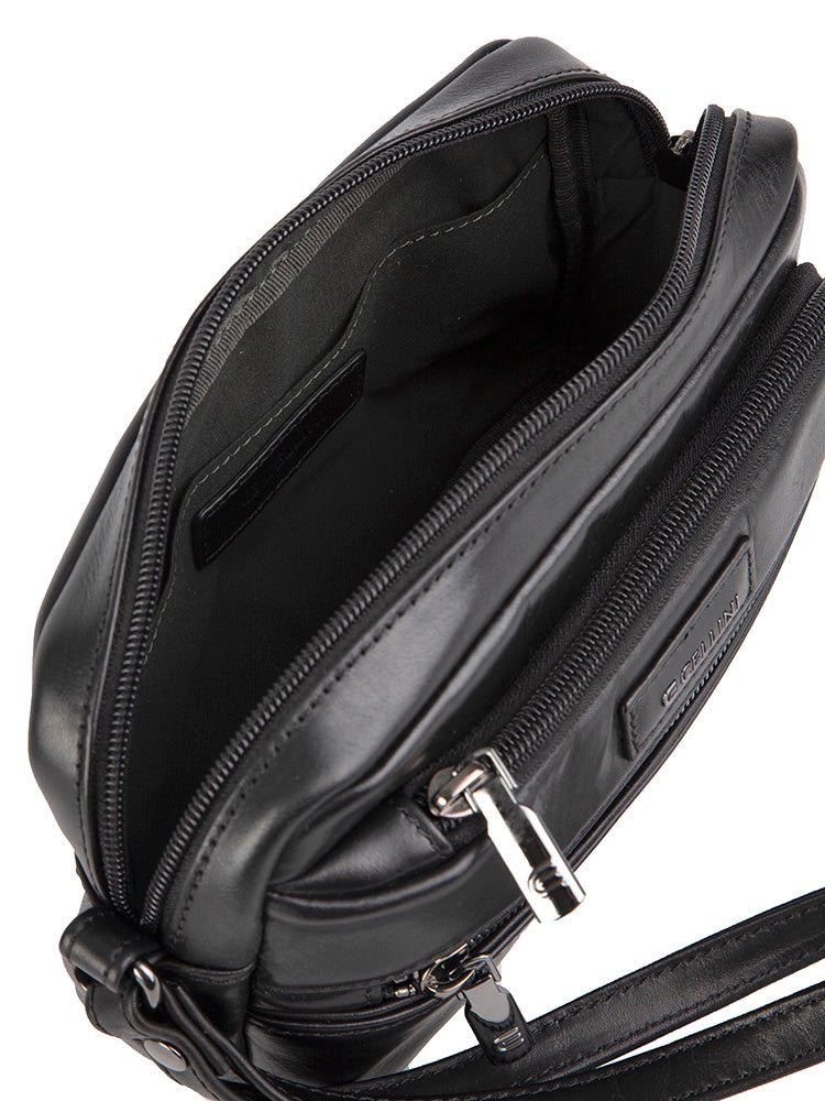 Cellini Infiniti Leather Gents Wrist Bag | Black - iBags - Luggage & Leather Bags