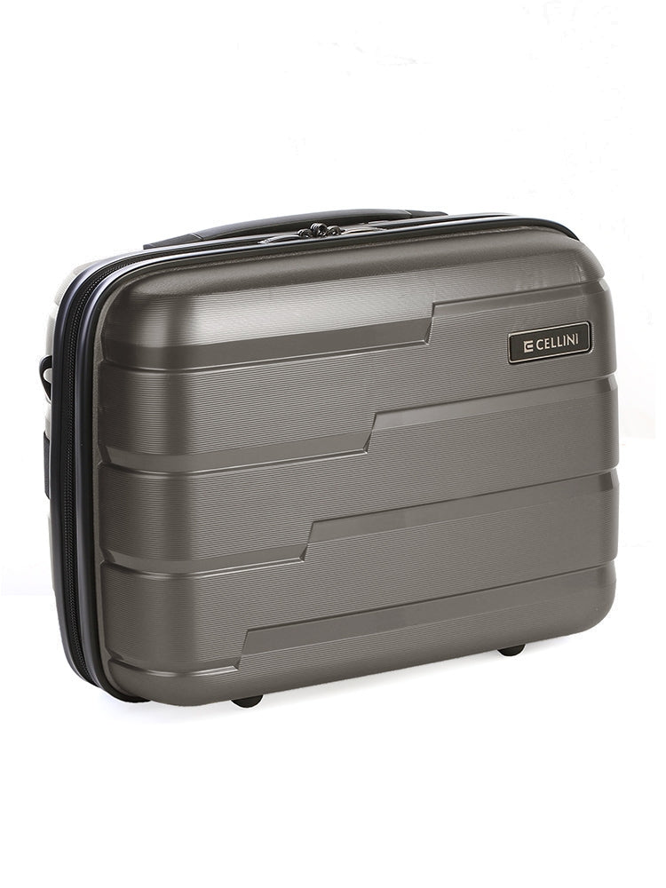 Cellini Microlite Beauty Case | Charcoal - iBags - Luggage & Leather Bags