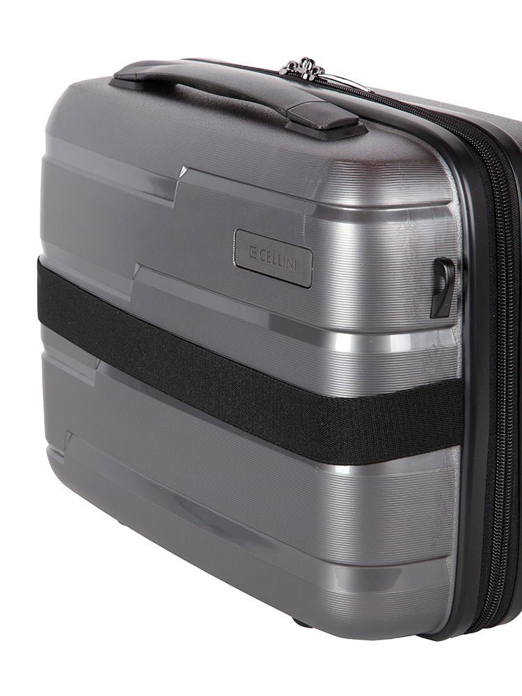 Cellini Microlite Beauty Case | Charcoal - iBags - Luggage & Leather Bags