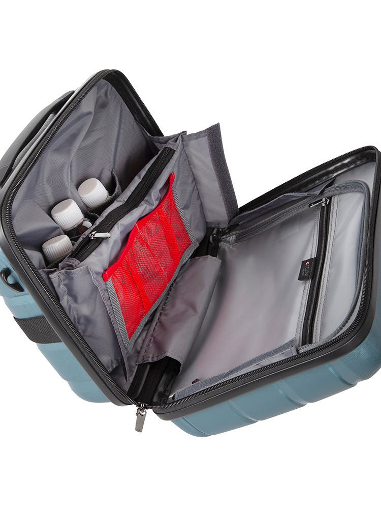 Cellini Microlite Beauty Case | Steel Blue - iBags - Luggage & Leather Bags