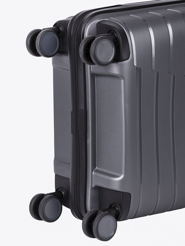 Cellini Microlite Hardshell 53cm Spinner Carry On Charcoal (2.43kg) - iBags - Luggage & Leather Bags