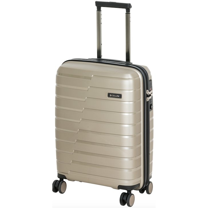 Cellini Microlite Hardshell 75cm Large Spinner Black (3.68kg) - iBags - Luggage & Leather Bags