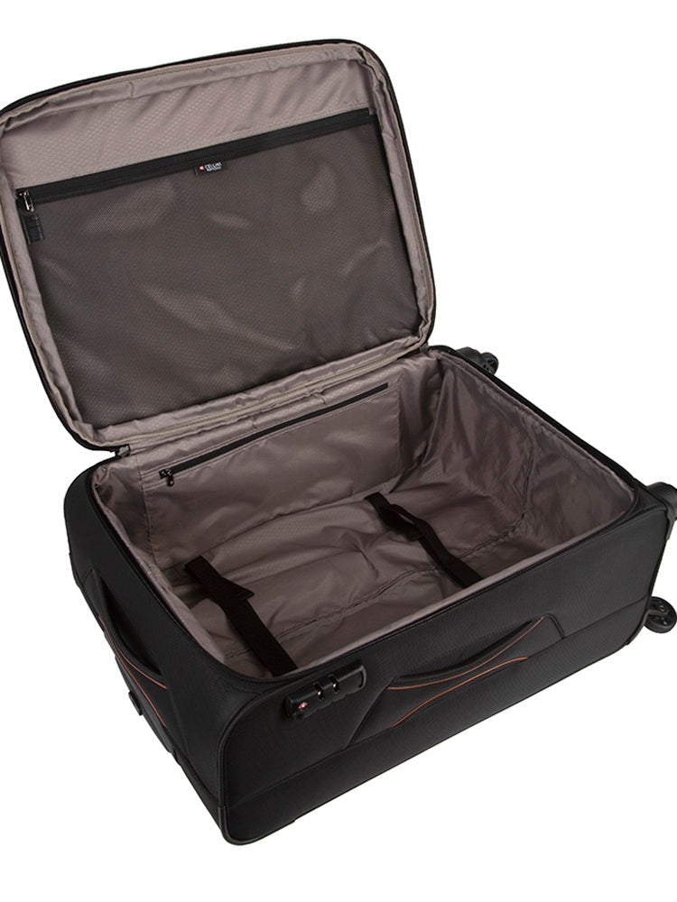 Cellini Monte Carlo 690mm 4 Wheel Trolley Case | Black - iBags - Luggage & Leather Bags