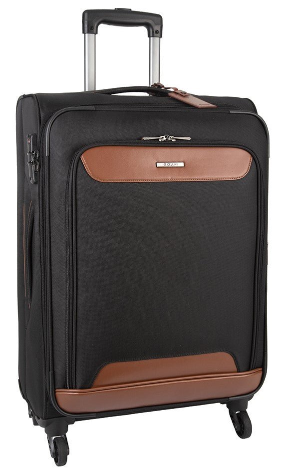 Cellini Monte Carlo 690mm 4 Wheel Trolley Case | Black - iBags - Luggage & Leather Bags