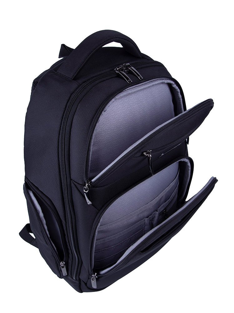 Cellini Optima Multi-Pocket Backpack | Black - iBags - Luggage & Leather Bags