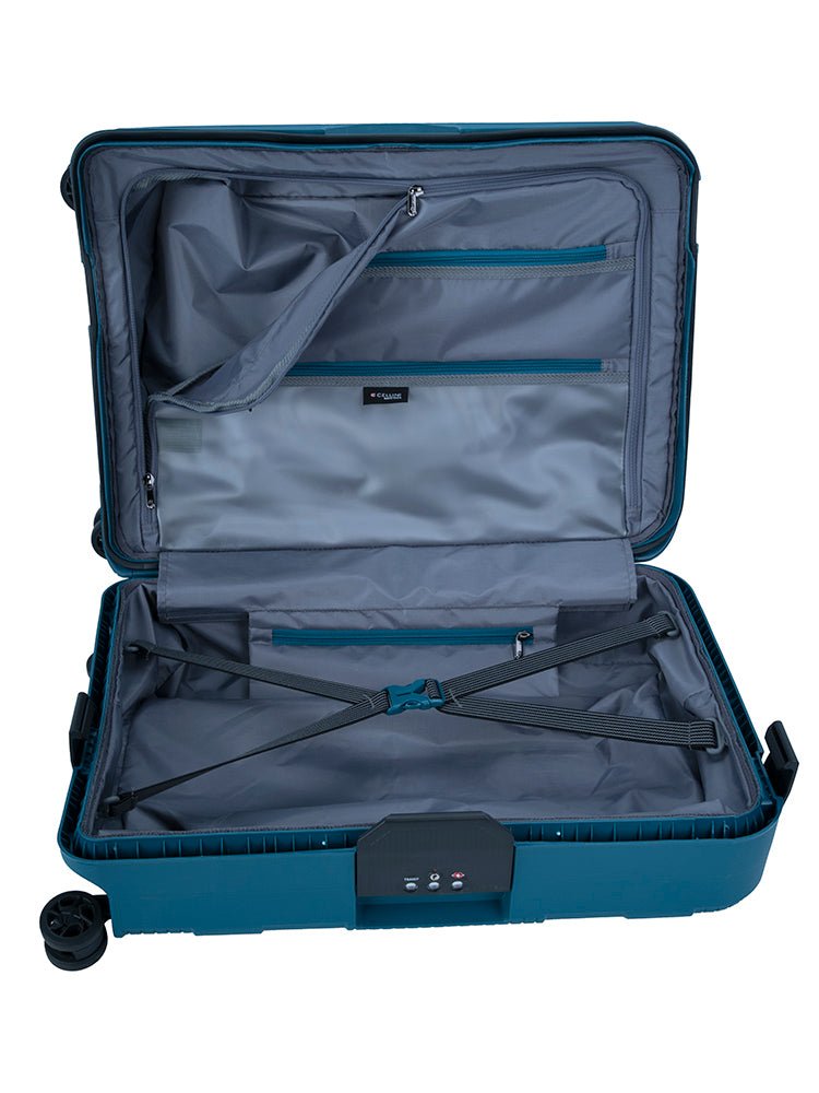 Cellini Safetech 4 Wheel Carry On Trolley | Blue - iBags - Luggage & Leather Bags