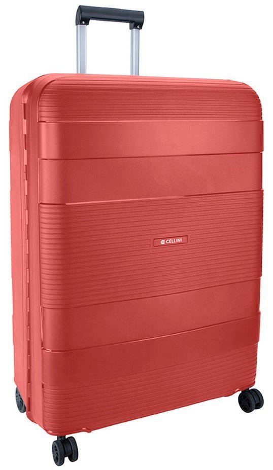 Cellini Safetech Large 4 Wheel Trolley Case | Orange - iBags - Luggage & Leather Bags