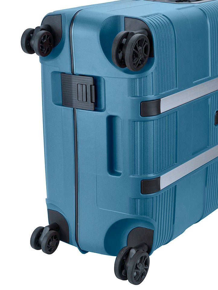 Cellini Safetech Medium 4 Wheel Trolley Case | Blue - iBags - Luggage & Leather Bags