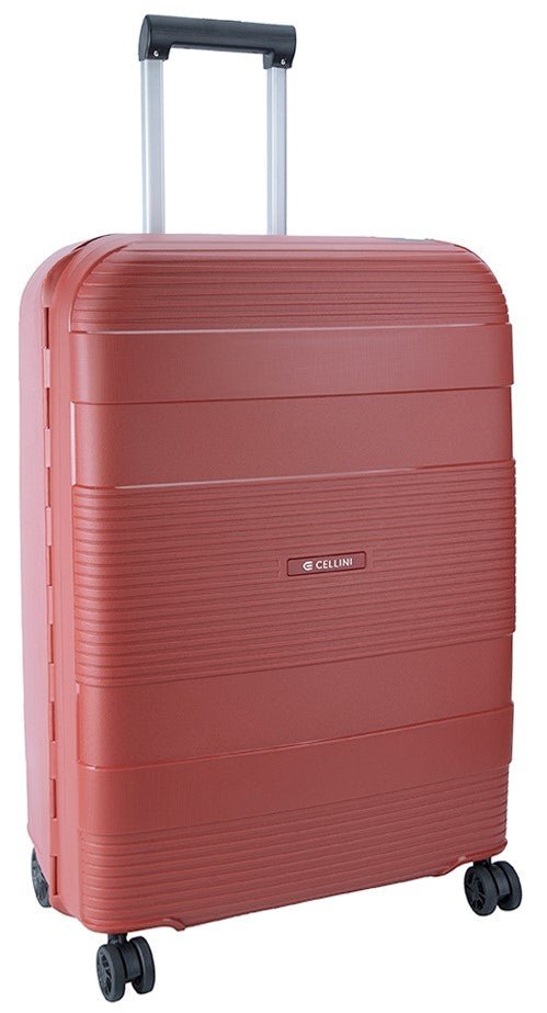 Cellini Safetech Medium 4 Wheel Trolley Case | Orange - iBags - Luggage & Leather Bags