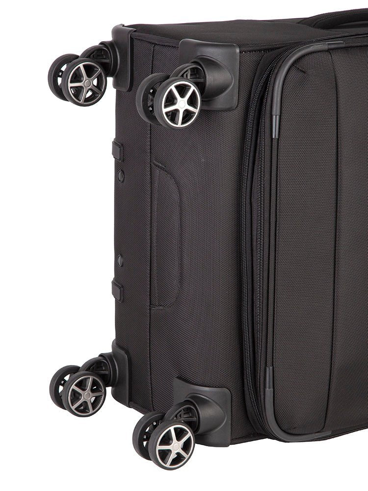 Cellini Smartcase Large 4 Wheel Trolley Case | Black - iBags - Luggage & Leather Bags