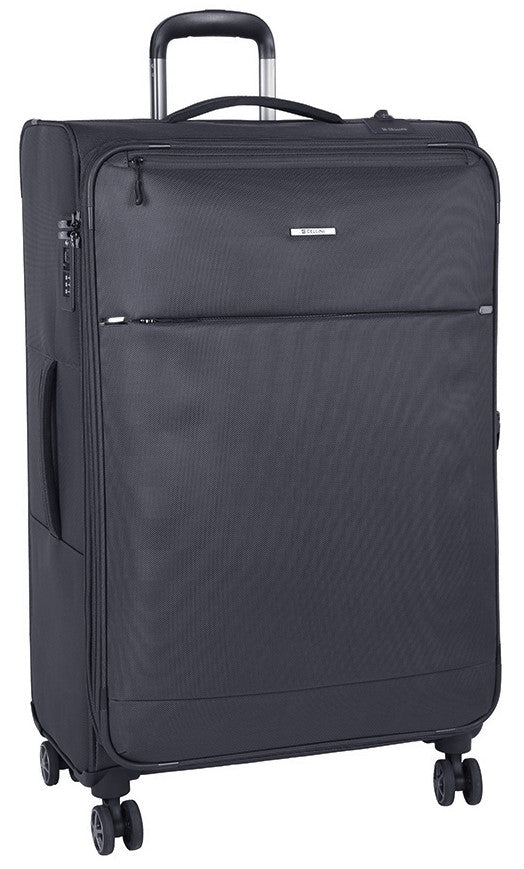 Cellini Smartcase Large 4 Wheel Trolley Case | Black - iBags - Luggage & Leather Bags