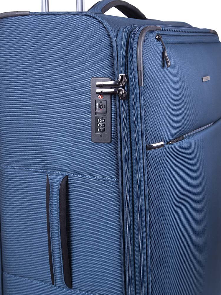 Cellini Smartcase Large 4 Wheel Trolley Case | Blue - iBags - Luggage & Leather Bags