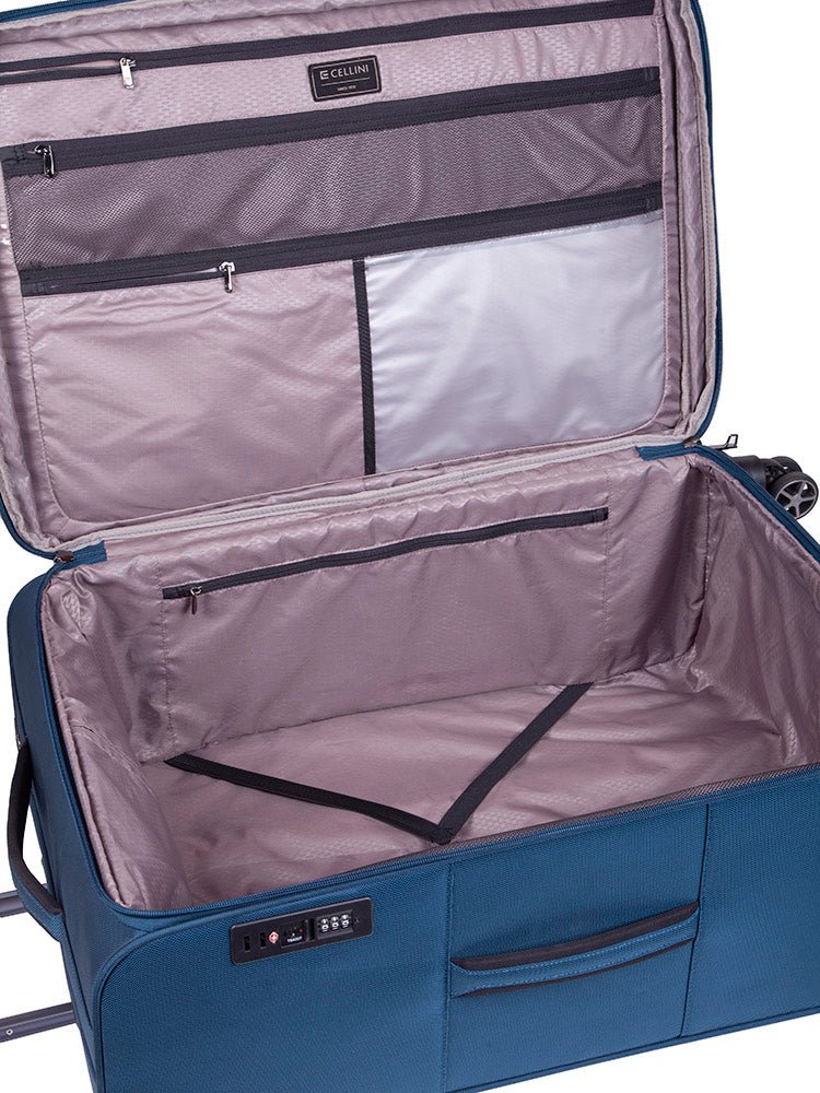 Cellini Smartcase Medium 4 Wheel Trolley Case | Blue - iBags - Luggage & Leather Bags