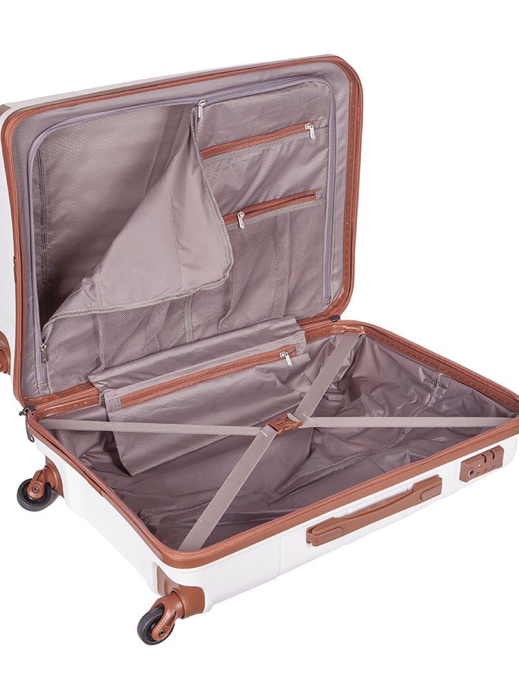 Cellini Spinn 650mm 4 Wheel Trolley Case | White - iBags - Luggage & Leather Bags