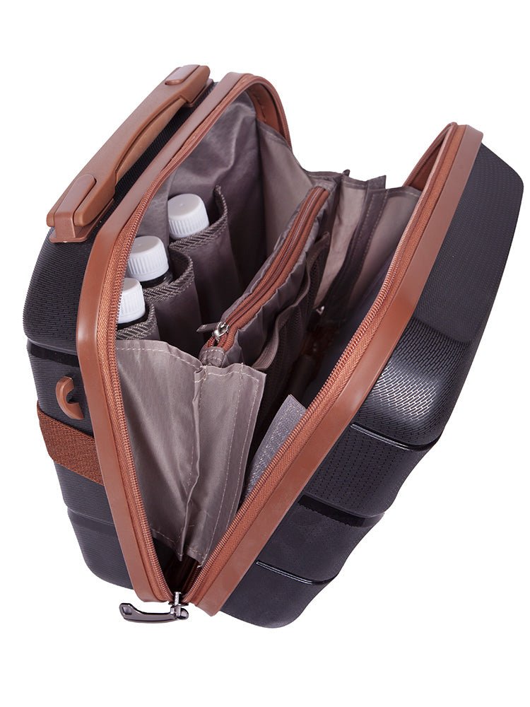 Cellini Spinn Beauty Case | Black - iBags - Luggage & Leather Bags