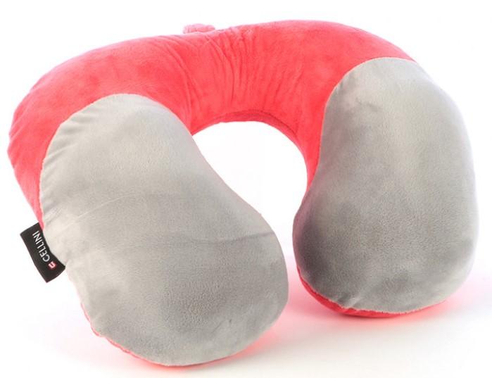 Cellini Travel Essentials Moulded Memory Foam Pillow | Pink/Grey - iBags