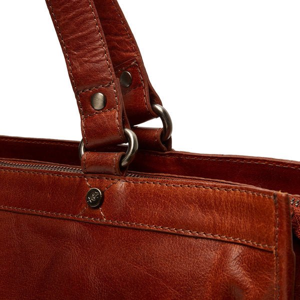 Chesterfield 15" Shopper - Stockholm | Cognac - iBags - Luggage & Leather Bags