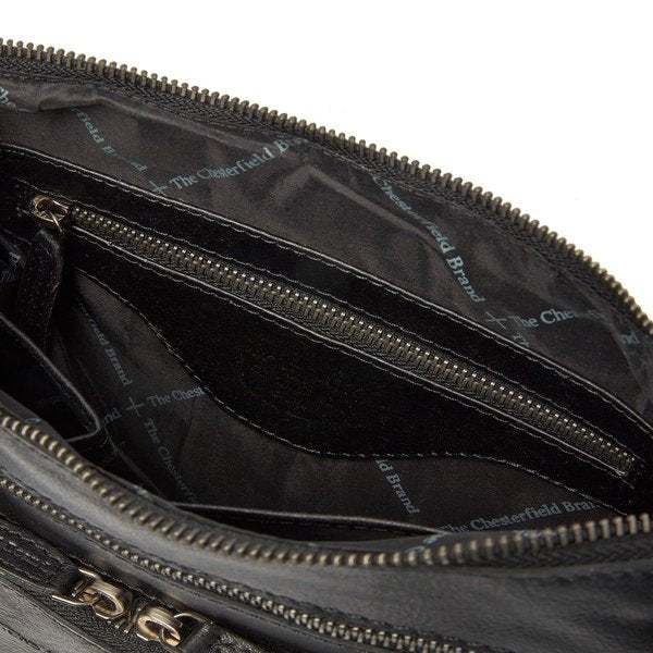 Chesterfield 25Cm Shoulder Bag - Tula | Black - iBags - Luggage & Leather Bags