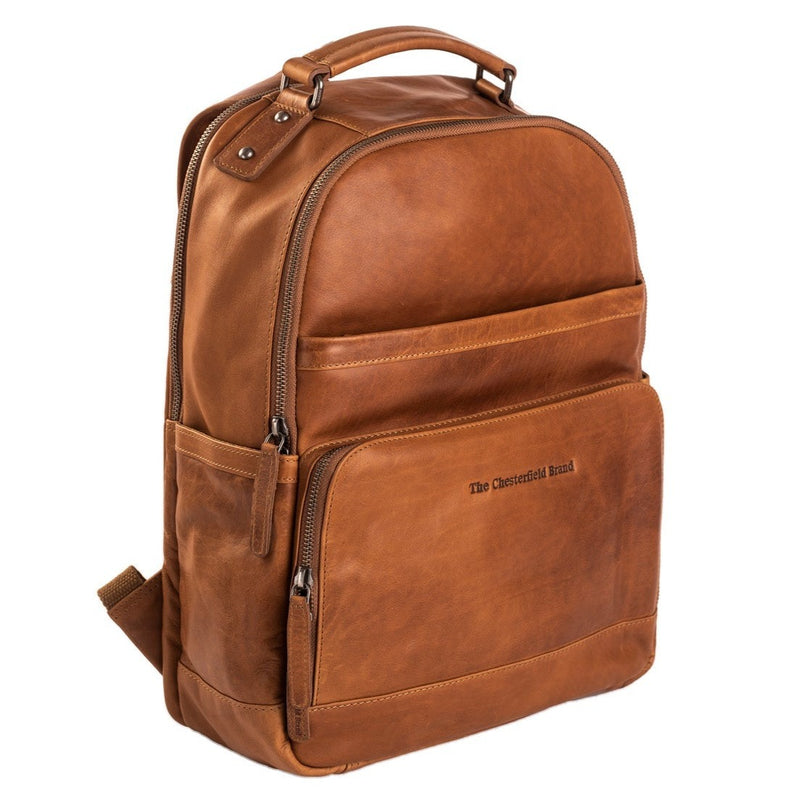 Chesterfield Austin Leather Backpack | Cognac - iBags - Luggage & Leather Bags