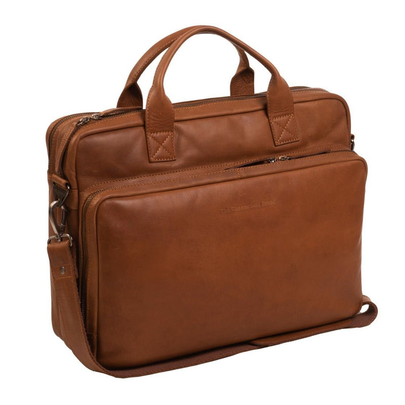Chesterfield Jackson Leather Laptop Bag | Cognac - iBags - Luggage & Leather Bags