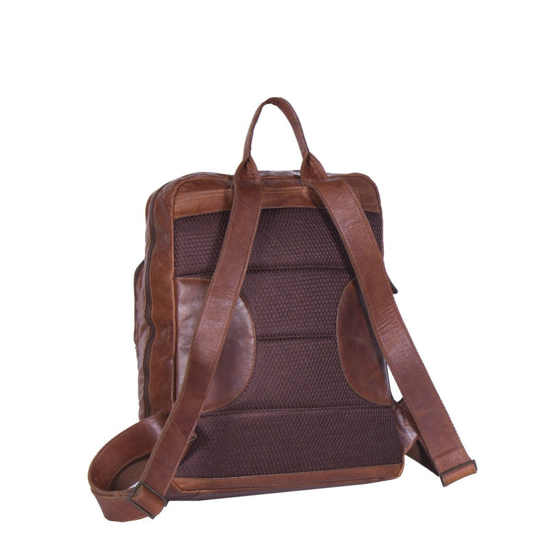 Chesterfield Mack Leather Backpack | Cognac - iBags - Luggage & Leather Bags