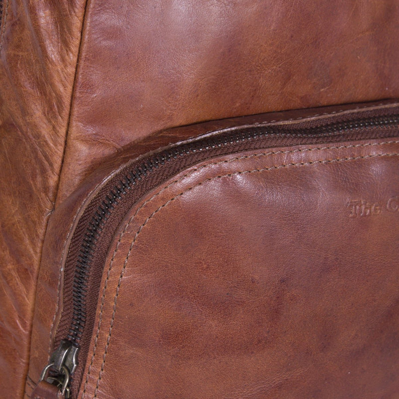 Chesterfield Mack Leather Backpack | Cognac - iBags - Luggage & Leather Bags