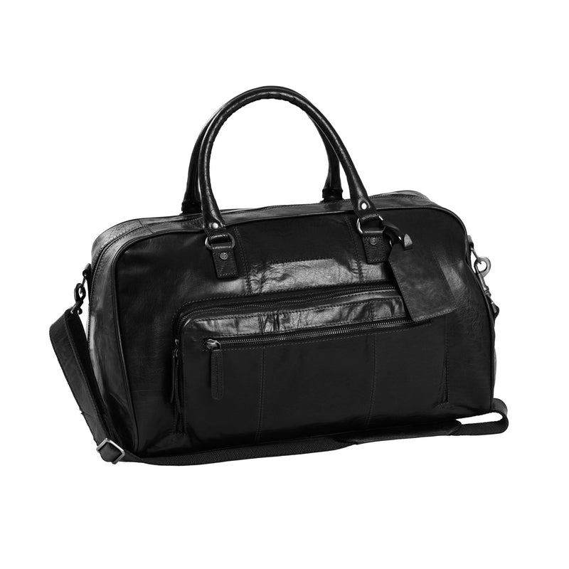 Chesterfield Munich Leather Weekender | Black - iBags - Luggage & Leather Bags