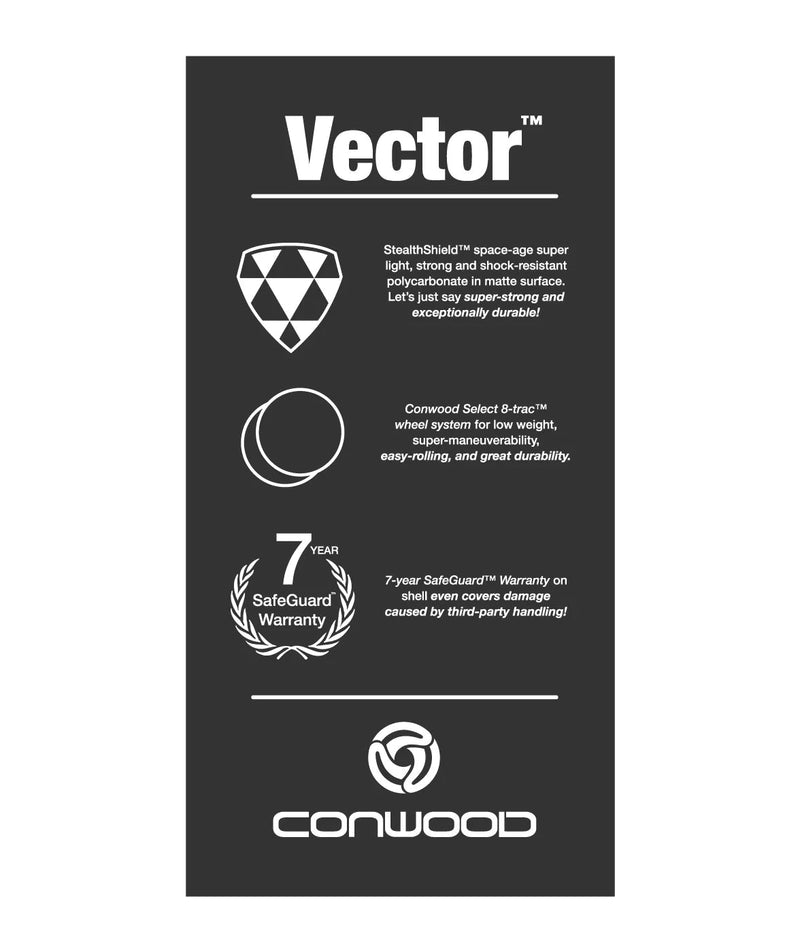 Conwood Vector Glider Luggage Set | Red - iBags - Luggage & Leather Bags
