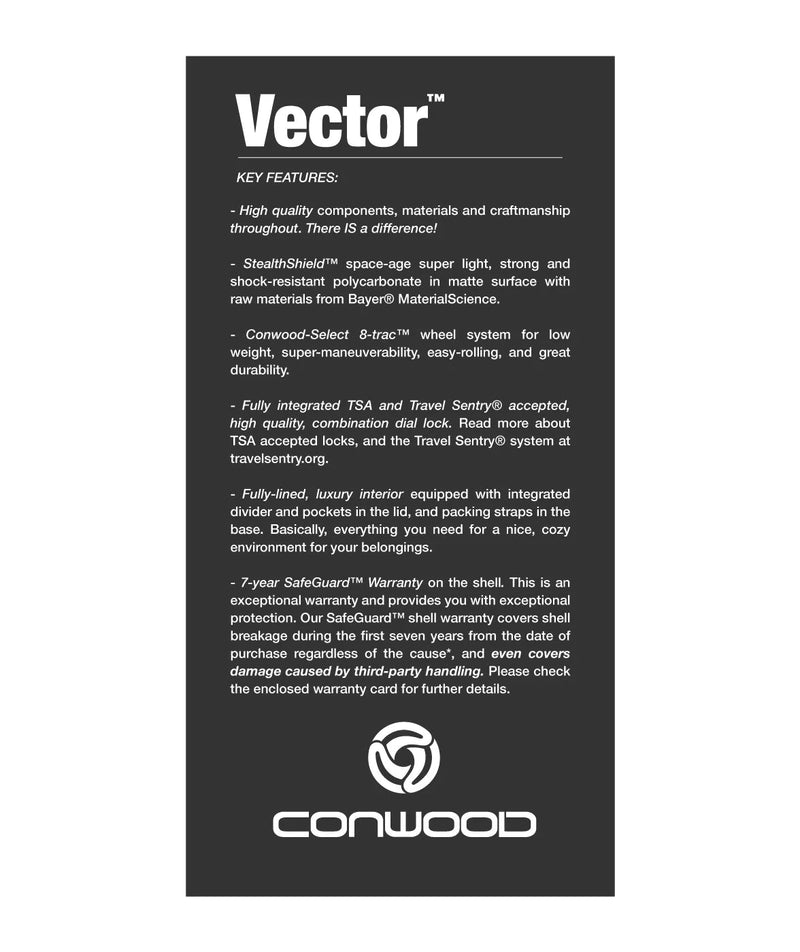 Conwood Vector Glider Luggage Set | Red - iBags - Luggage & Leather Bags