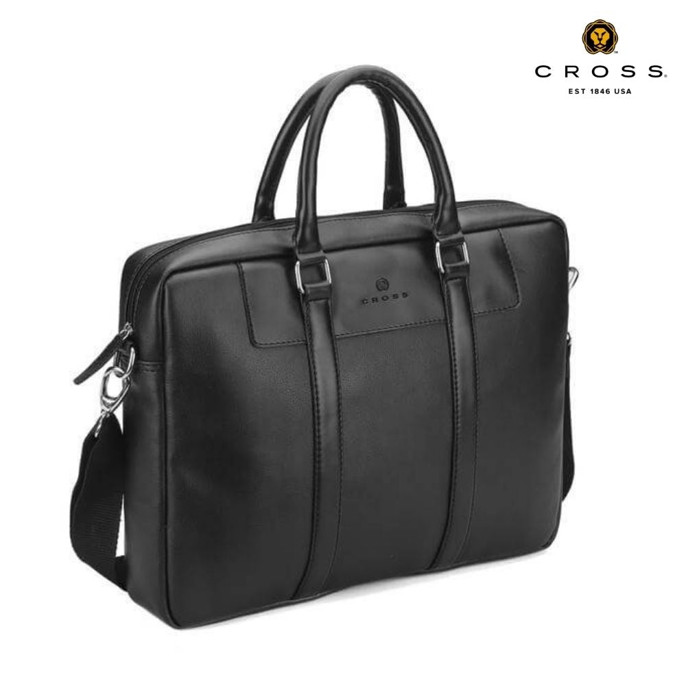 Cross Francisco Office Laptop Briefcase | Black - iBags - Luggage & Leather Bags