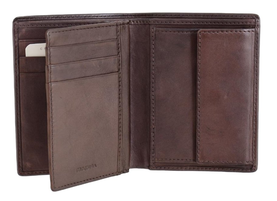 Dakar Dakota Spray Leather Credit Card Holder w Coin Pocket | Brown - iBags.co.za