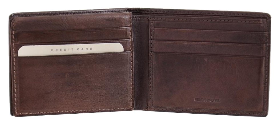 Dakar Dakota Spray Leather Wallet w Extra Card Flap | Brown - iBags.co.za