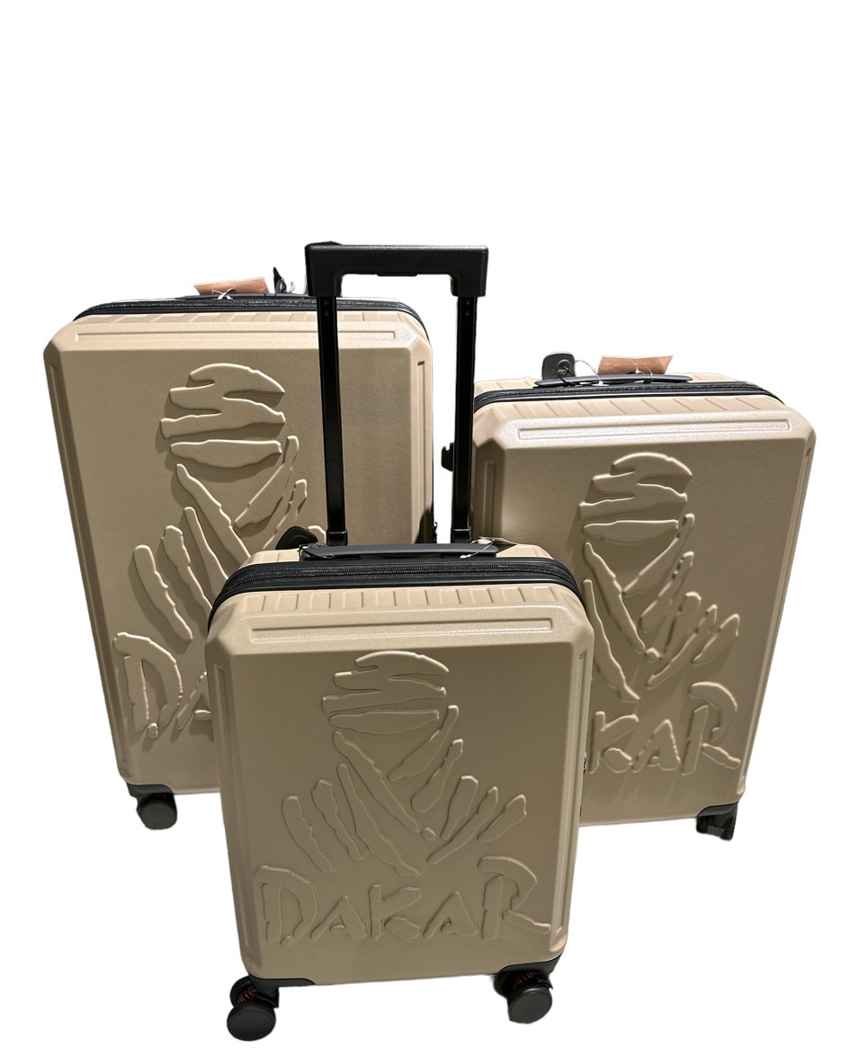 Dakar Desert Set of 3 Expandable Trolley Suitcases | Sand - iBags - Luggage & Leather Bags