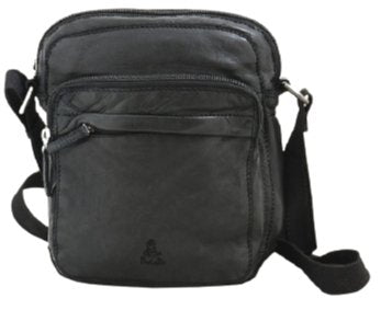 Dakar Vintage Leather Shoulder Bag | Black - iBags.co.za