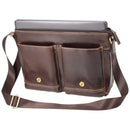 Dakota Leather Trendy Messenger Bag | Brown - iBags.co.za