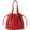 Fern Ostrich Leg Leather Handbag | Red - iBags.co.za