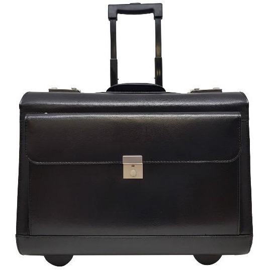 Gino De Vinci Genuine Leather Pilot Case on Wheels - iBags.co.za