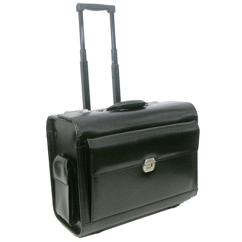 Gino De Vinci Genuine Leather Pilot Case on Wheels - iBags.co.za