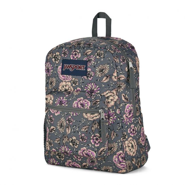 Jansport Crosstown Bag | Boho Floral Graphite Grey - iBags - Luggage & Leather Bags