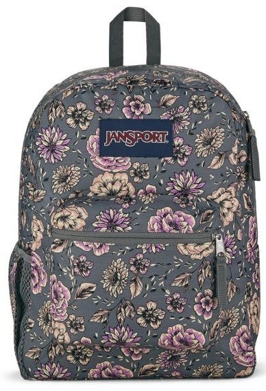 Jansport Crosstown Bag | Boho Floral Graphite Grey - iBags - Luggage & Leather Bags