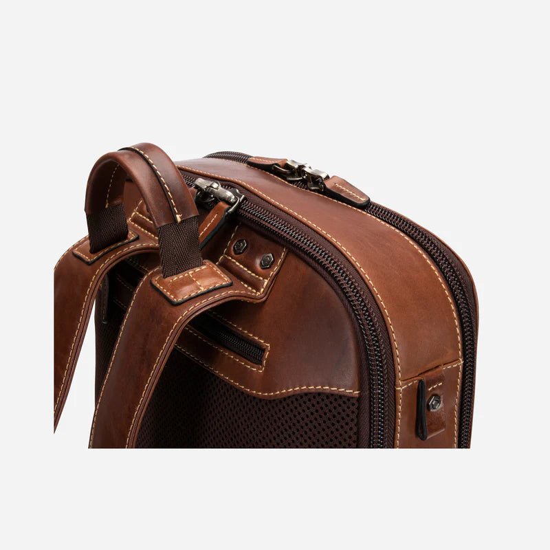 Jekyll and Hide Oxford Double Compartment 15" Laptop Backpack | Espresso - iBags - Luggage & Leather Bags