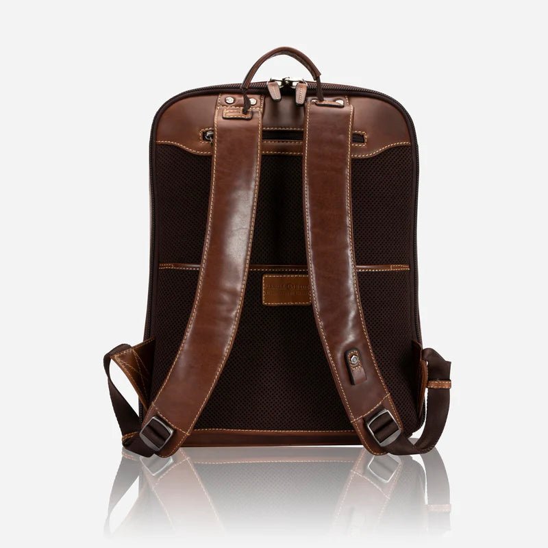 Jekyll and Hide Oxford Double Compartment 15" Laptop Backpack | Espresso - iBags - Luggage & Leather Bags