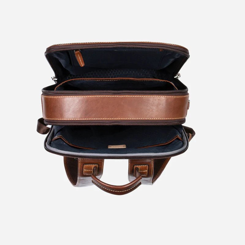 Jekyll and Hide Oxford Double Compartment 15" Laptop Backpack | Espresso - iBags - Luggage & Leather Bags