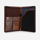 Jekyll and Hide Oxford Zip Around A4 Folder | Espresso - iBags - Luggage & Leather Bags
