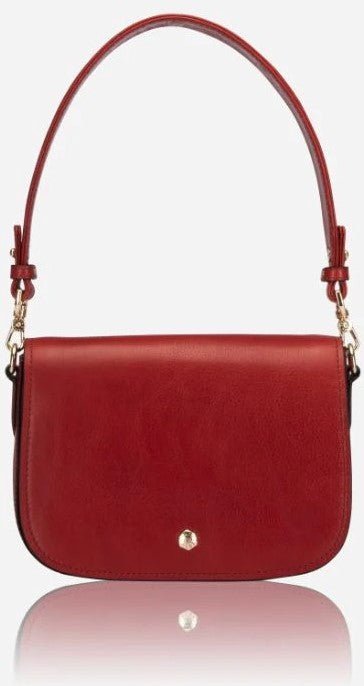 Jekyll and Hide Paris Saddle Bag | Red - iBags - Luggage & Leather Bags