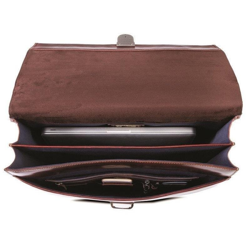 Jekyll & Hide Oxford Leather 17'' Extra Large Laptop Briefcase | Tobacco - iBags.co.za