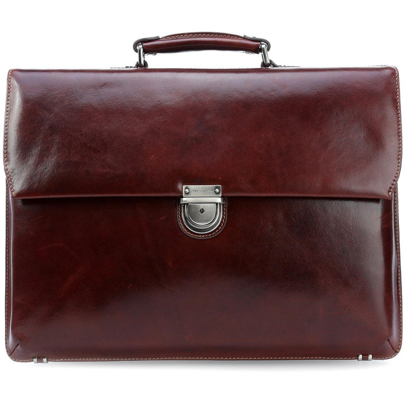 Jekyll & Hide Oxford Leather 17'' Extra Large Laptop Briefcase | Tobacco - iBags.co.za